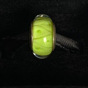 Green Murano Looking Glass Charm - retired